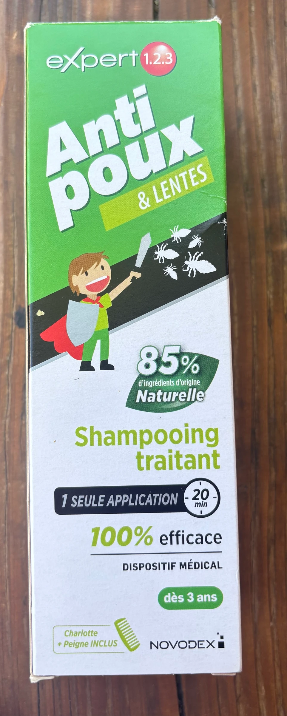 Shampooing anti-poux & lentes Expert 1.2.3 Novodex - Neuf